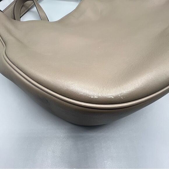 Coach Mae Nomad Taupe Leather Shoulder Bag Medium Women’s Hobo Purse Handbag - Picture 5 of 12
